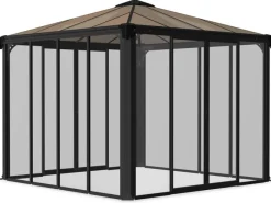 Pavillons|Canopia  Ledro 3 x 3 geschlossener Pavillon Anthrazit