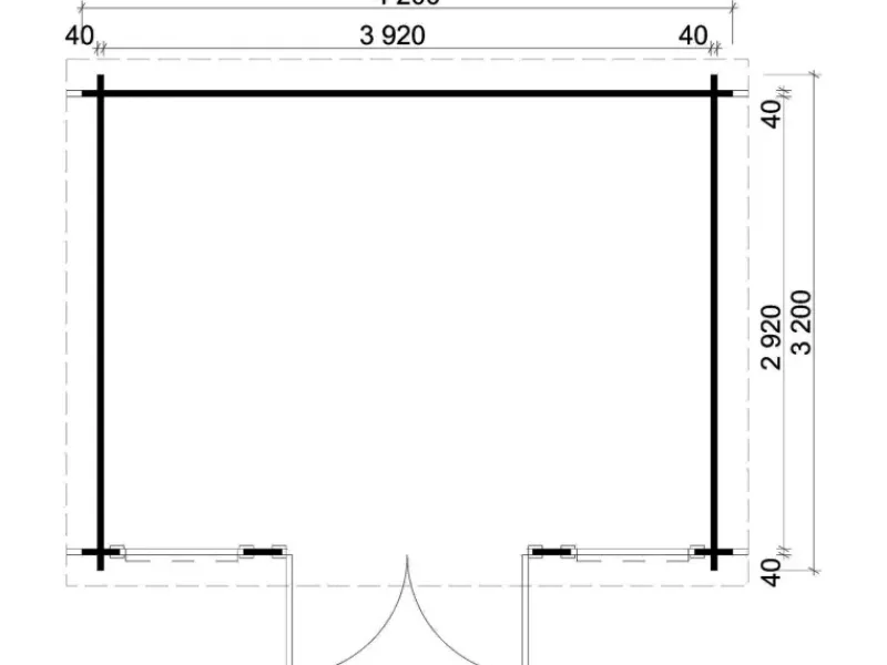 Kinder Carlsson Kinder-Gartengeräte|Gartenhaus Atrium-F Pultdach Imprägniert 400 cm x 294 cm