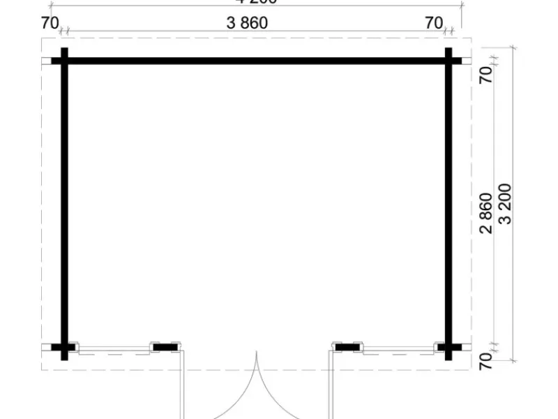 Kinder Carlsson Kinder-Gartengeräte|Gartenhaus Atrium-F Pultdach Imprägniert 400 cm x 294 cm