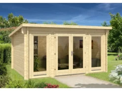 Kinder Carlsson Kinder-Gartengeräte|Gartenhaus Atrium-F Pultdach Imprägniert 400 cm x 294 cm