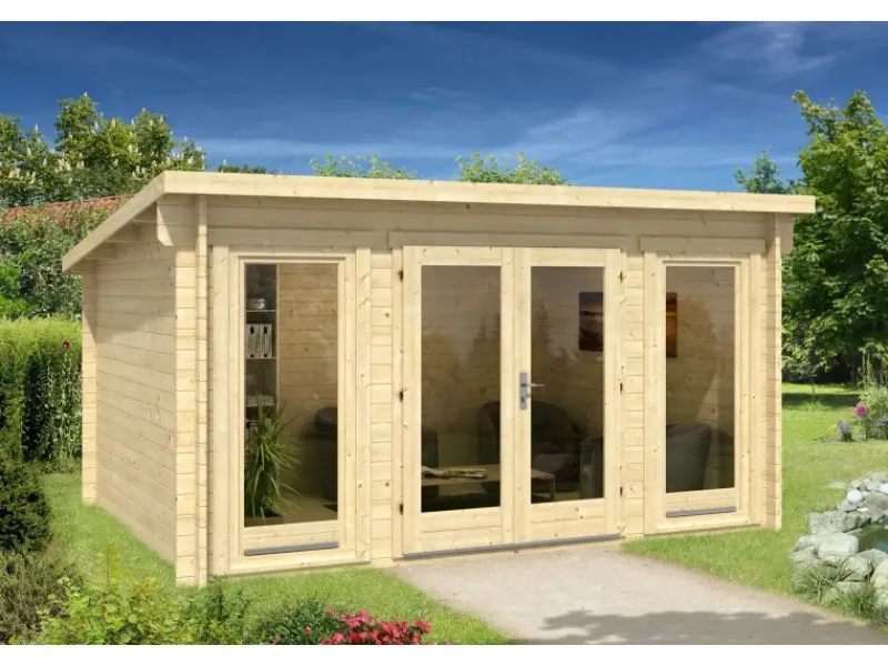 Kinder Carlsson Kinder-Gartengeräte|Gartenhaus Atrium-F Pultdach Imprägniert 400 cm x 294 cm