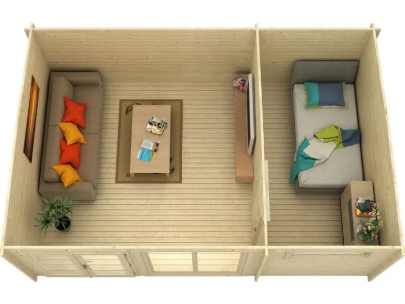 Gartenhaus Atrium-E Pultdach Imprägniert 578 cm x 371 cm*Carlsson New