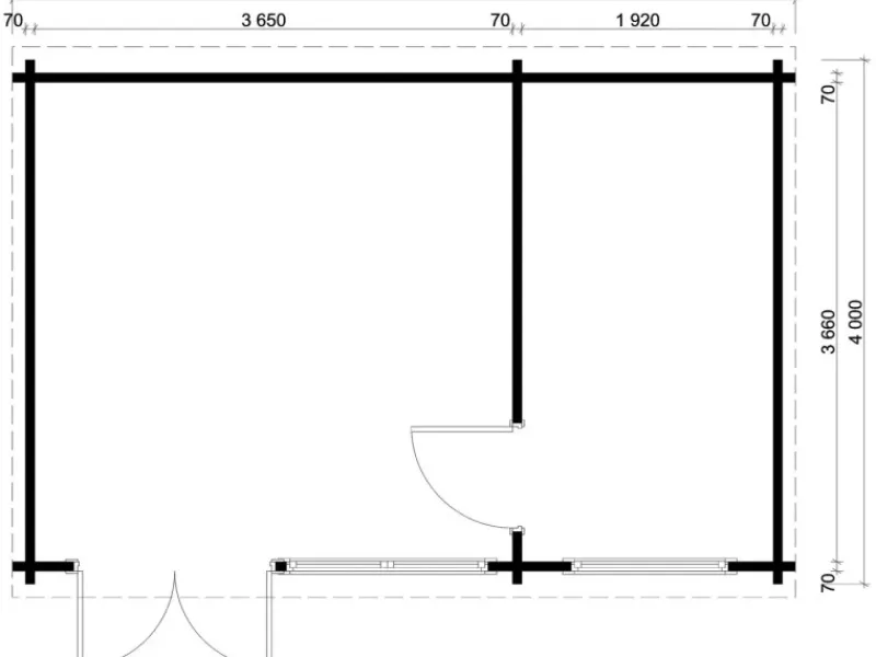 Gartenhaus Atrium-E Pultdach Imprägniert 578 cm x 371 cm*Carlsson New