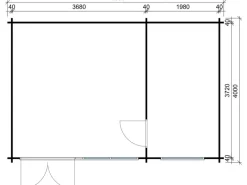 Gartenhaus Atrium-E Pultdach Imprägniert 578 cm x 371 cm*Carlsson New