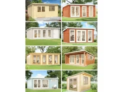 Gartenhaus Atrium-E Pultdach Imprägniert 578 cm x 371 cm*Carlsson New