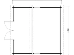 Carlsson Gartenlauben|Gartenhaus Lausitz Pultdach Imprägniert 400 cm x 440 cm