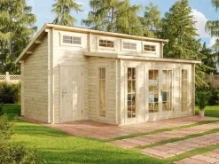 Gartenhaus Lausitz Pultdach Unbehandelt 590 cm x 477 cm*Carlsson Best