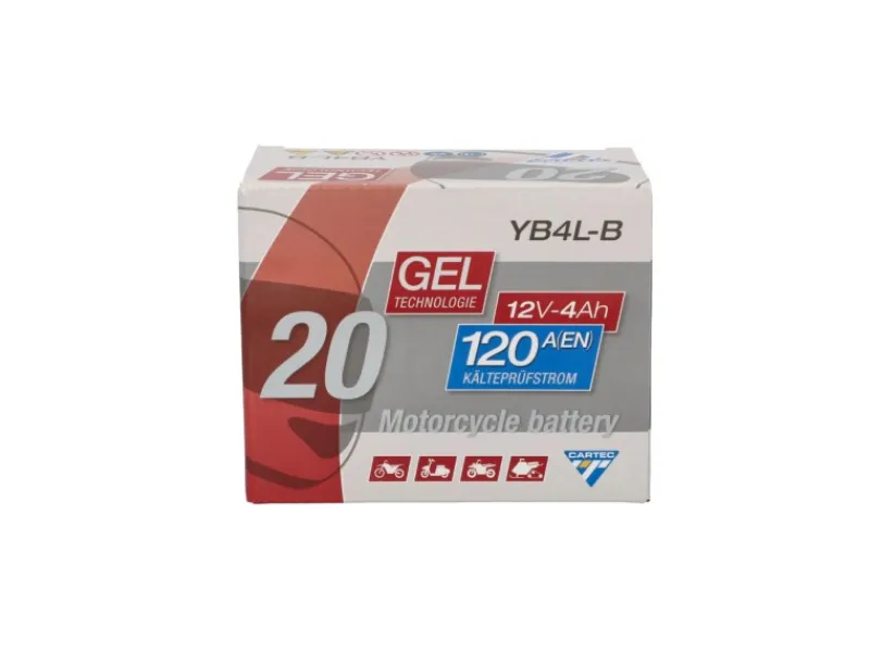 GEL Motorradbatterie YB4L-B 4Ah 120 A*Cartec Hot
