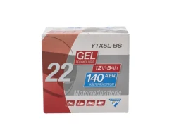 GEL Motorradbatterie YTX5L-BS 5Ah 140A*Cartec