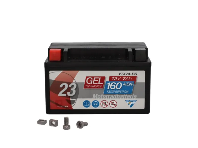Cartec Quads|GEL Motorradbatterie YTX7A-BS 7Ah 160A