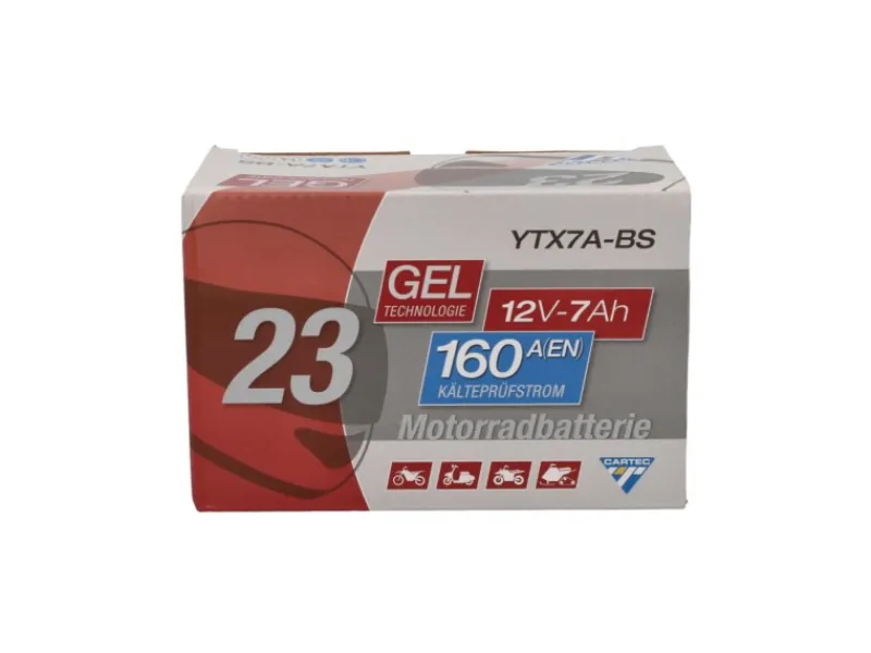 Cartec Quads|GEL Motorradbatterie YTX7A-BS 7Ah 160A