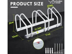 Fahrradständer Boden für 3 Fahrräder mit Reifenbreiten bis 65mm*CCLIFE