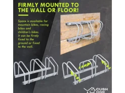 Fahrradständer Boden für 3 Fahrräder mit Reifenbreiten bis 65mm*CCLIFE