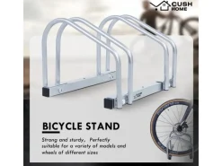 CCLIFE Fahrräder|Fahrradständer Boden für 2 Fahrräder mit Reifenbreiten bis 65mm