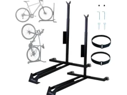 CCLIFE Fahrräder|Fahrradständer Boden 2 Stück Vertikaler und Horizontaler Fahrradhalterung Hochkant Höhenverstellbarer