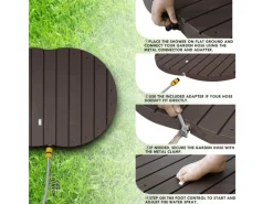 Gartendusche Bodendusche Outdoor Fontänenhöhe 4m*CCLIFE