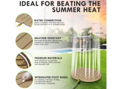 CCLIFE Outdoor Duschen|Gartendusche Bodendusche Outdoor Fontänenhöhe 4m ton