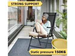 Gartenstühle Alu 4er Set Gartenstuhl Hochlehner Klappbar  Balkonstühle 7-Fach Verstellbar bis 150kg Modell Breeze*CCLIFE Best