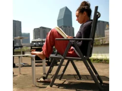 Gartenstühle Alu 4er Set Gartenstuhl Hochlehner Klappbar  Balkonstühle 7-Fach Verstellbar bis 150kg Modell Breeze*CCLIFE Best