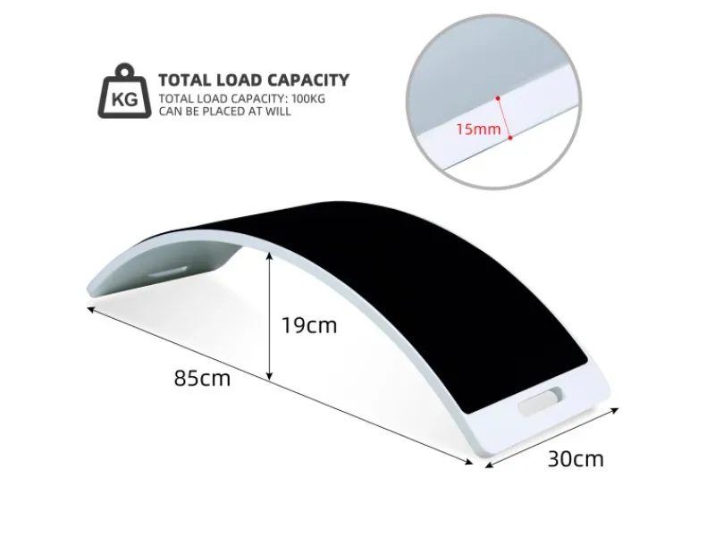 CCLIFE Fitnessgeräte|Holz Balance Board Wackelbrett Kinder Baby3 Jahre mit EVA Matte Montessori Spielzeug 85x30cm