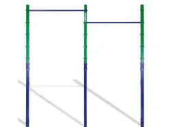 CCLIFE Fitnessgeräte|Reckstange Outdoor Turnreck bis 150kg Höhenverstellbar Doppelte Blau