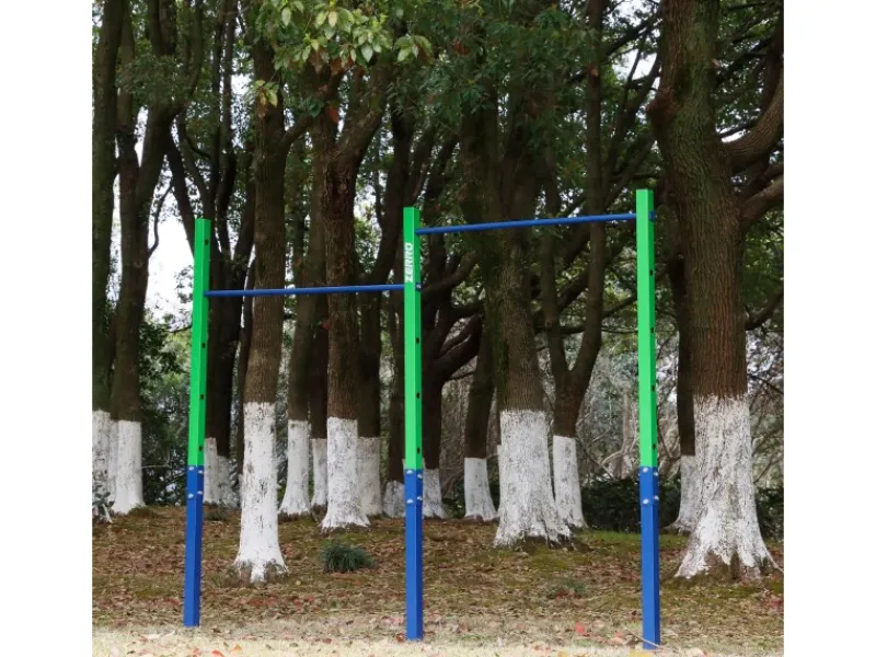 CCLIFE Fitnessgeräte|Reckstange Outdoor Turnreck bis 150kg Höhenverstellbar Doppelte Blau