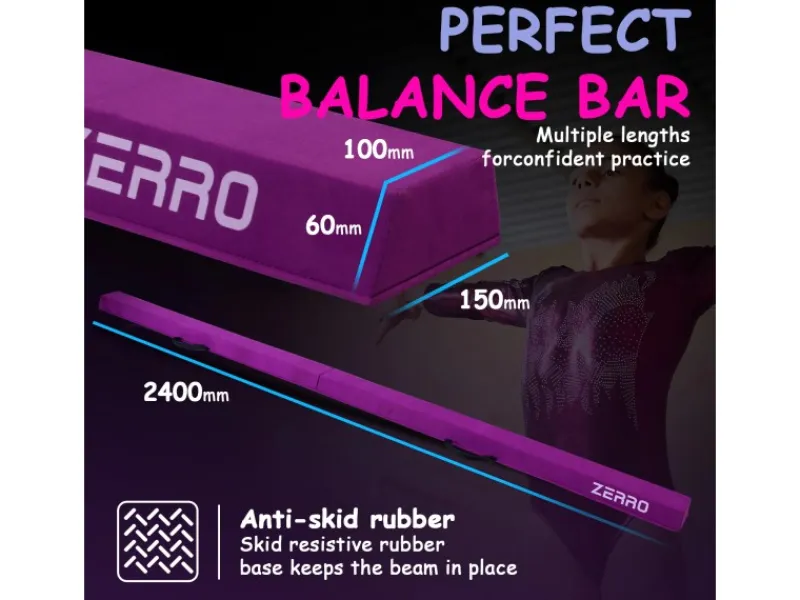 CCLIFE Fitnessgeräte|Schwebebalken 240cm Balken Turnen Faltbare Turnbalken Gymnastik Balance