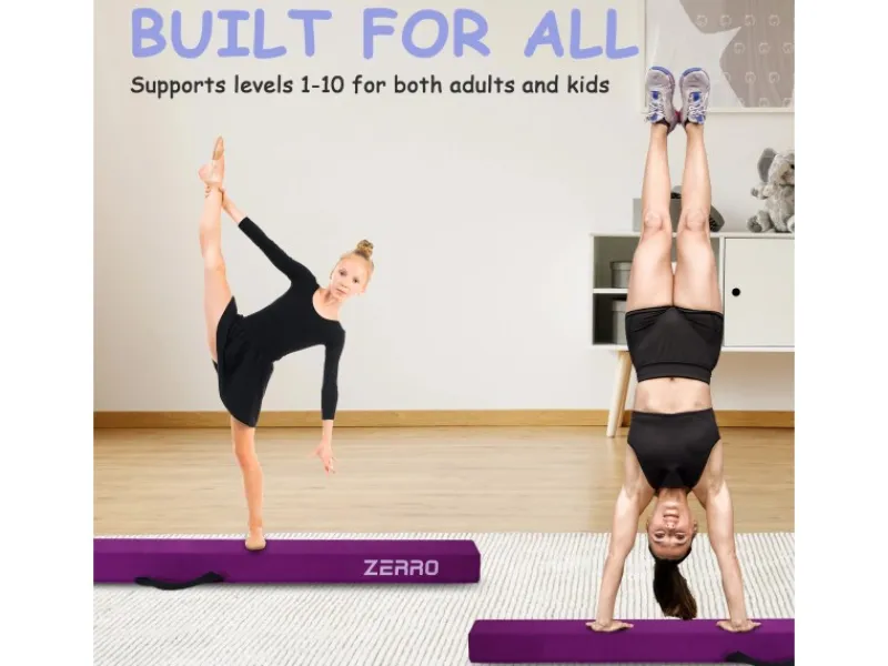 CCLIFE Fitnessgeräte|Schwebebalken 240cm Balken Turnen Faltbare Turnbalken Gymnastik Balance