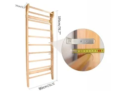 Sprossenwand Kletterwand mit Variabler Höhe Klimmzugstange Kinder Indoor Erwachsene*CCLIFE Online