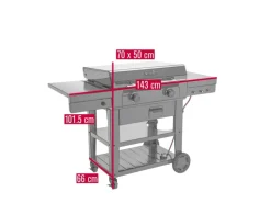 Griddle-Gasgrill Versa-Tile zum Braten, Grillen & Pizzabacken*Char-Broil Hot