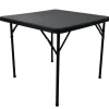 Balkontisch Klappbar 86x86cm Gartentisch Wetterfest 4 Personen Kunststoff Schwarz Campingtisch Outdoor Klapptisch Bistrotisch*CHEFGASTRO Clearance