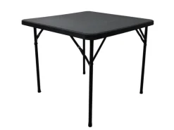 Balkontisch Klappbar 86x86cm Gartentisch Wetterfest 4 Personen Kunststoff Schwarz Campingtisch Outdoor Klapptisch Bistrotisch*CHEFGASTRO Clearance