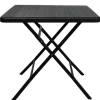 CHEFGASTRO Gartentische|Balkontisch Klappbar 78x78cm Gartentisch Wetterfest 4 Personen Kunststoff Holz Optik Schwarz Campingtisch Outdoor Klapptisch Bistrotisch