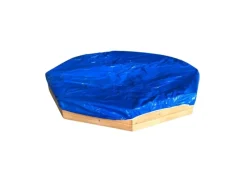 Kinder Gartenmöbel Für Kinder|Coemo 8 Eckiger Sandkasten Larry M Holz Inklusive Abdeckplane und Bodenplane