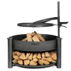 Feuerschale Stahl Montana X Inkl. Holzlager Ø 88 cm x 110 cm Schwarz*CookKing