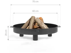 Feuerschale Stahl Tunis Ø 60 cm x 20 cm Schwarz*CookKing Discount