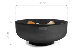 Feuerschale Stahl XXL Palermo Ø 80 cm x 35 cm Schwarz*CookKing Online