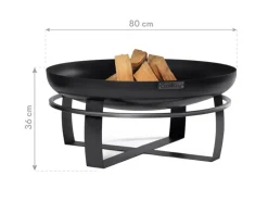 CookKing Feuerschalen|Feuerschale Stahl Viking Ø 80 cm x 36 cm Schwarz