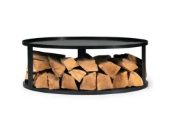 CookKing Feuerschalen|Feuerschale Stahlbasis & Holzlager für Feuerschalen Ø 62 cm Schwarz