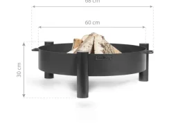 CookKing Feuerschalen|Feuerschale Stahl Haiti Ø 68 cm x 30 cm Schwarz