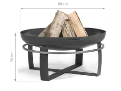 CookKing Feuerschalen|Feuerschale Stahl Viking Ø 60 cm x 36 cm Schwarz