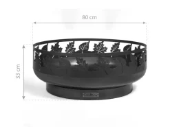 Feuerschale Stahl Toronto Ø 80 cm x 33 cm Schwarz*CookKing