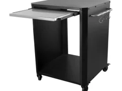 Cozze Outdoorküchen|Gartentisch ® 90300 Quadratisch ausziehbar Schwarz Matt 60 cm x 60cm