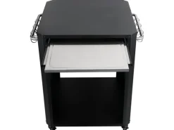 Cozze Outdoorküchen|Gartentisch ® 90300 Quadratisch ausziehbar Schwarz Matt 60 cm x 60cm