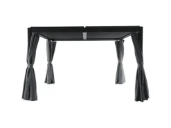 Kiosko Aluminium Pavillon 300 x 360 cm Anthrazit Freistehend*Creador Discount