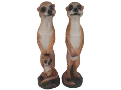 Besen|Rechen|Dekofigur Erdmännchen 2-fach Sortiert 21 cm