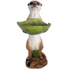 Sunny Garden Gartendekoration|Deko-Figur Erdmännchen mit Vogeltränke 33 cm