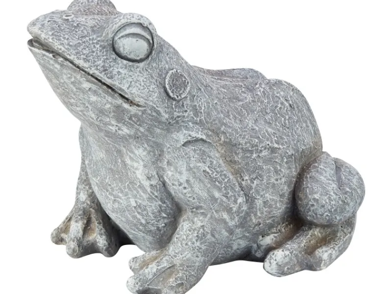 Deko-Figur Frosch Dunkelgrau Magnesia 34 x 29 x 26,5 cm* Discount