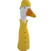 Dekofigur Gänsekopf mit Regenmantel 38 cm Gelb-Weiß* Best