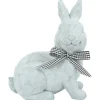 Dekofigur Sitzender Hase Polyresin Grau 17,5 x 11 x 21 cm* Outlet